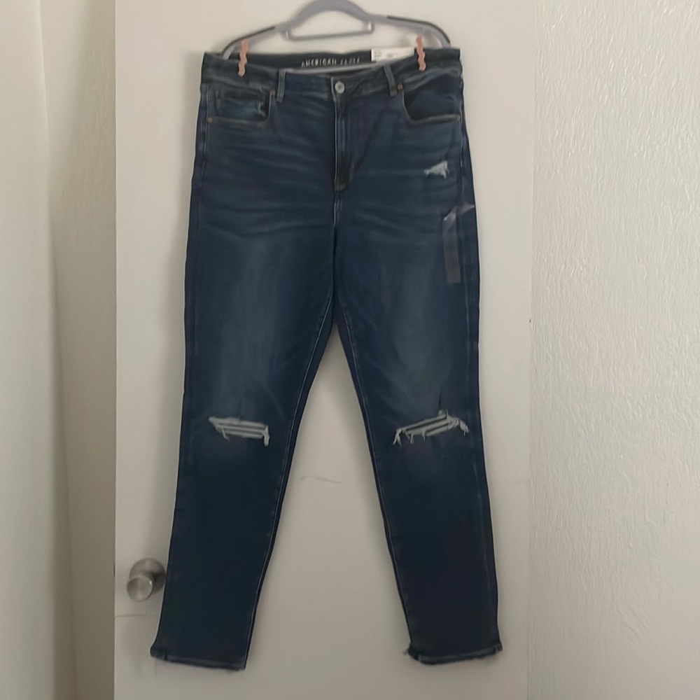AE Distressed High Rise Skinny size 18L Long